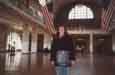 Andrea on Ellis Island